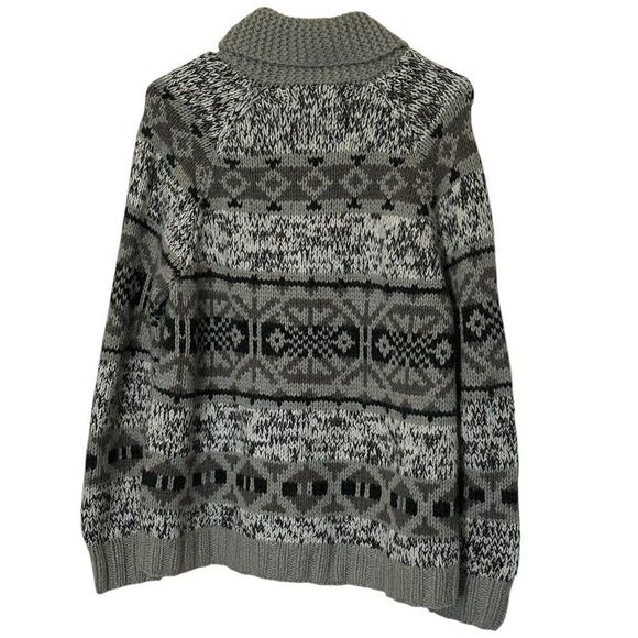 Eddie Bauer Women's Wool/ Alpaca Zip Up Faire Isle Cardigan Sweater Size XL - Picture 4 of 8